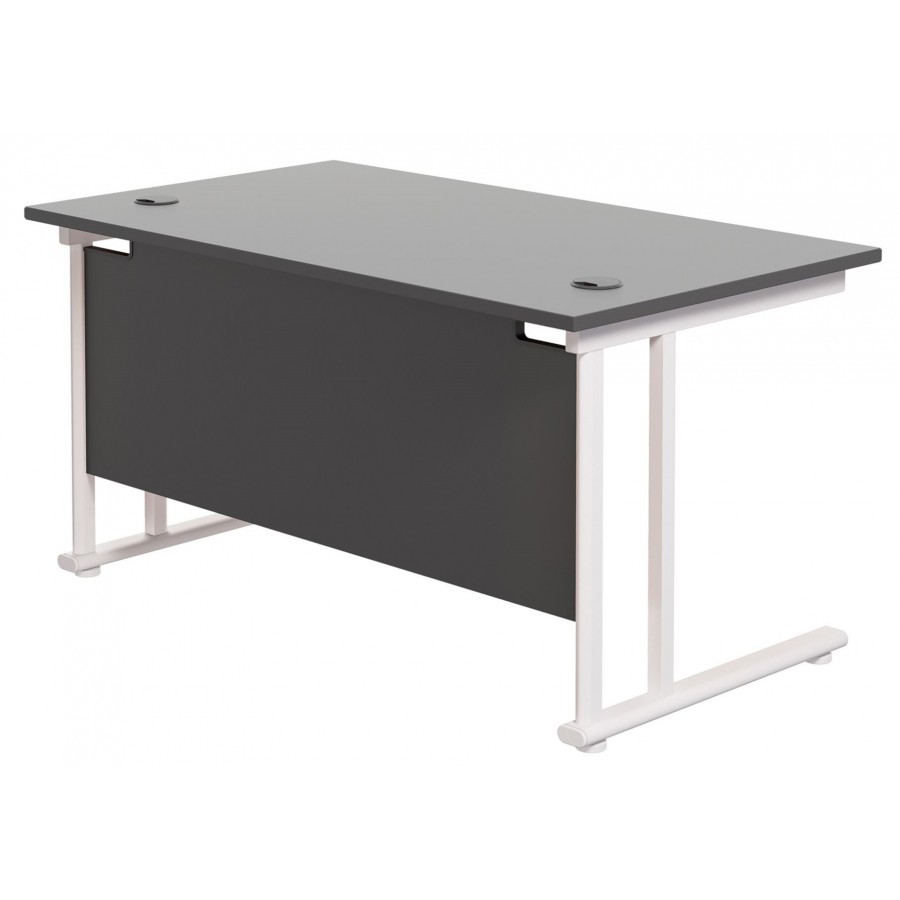 Olton Twin Cantilever  800mm Deep Straight Office Desk